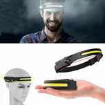 Lanterna frontala led de cap din silicon acumulator senzor miscare