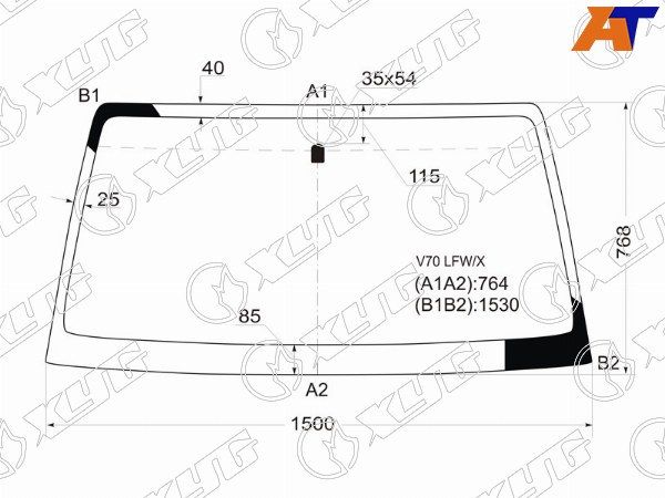 Стекло лобовое MITSUBISHI PAJERO 3/5D 99- Mitsubishi Pajero