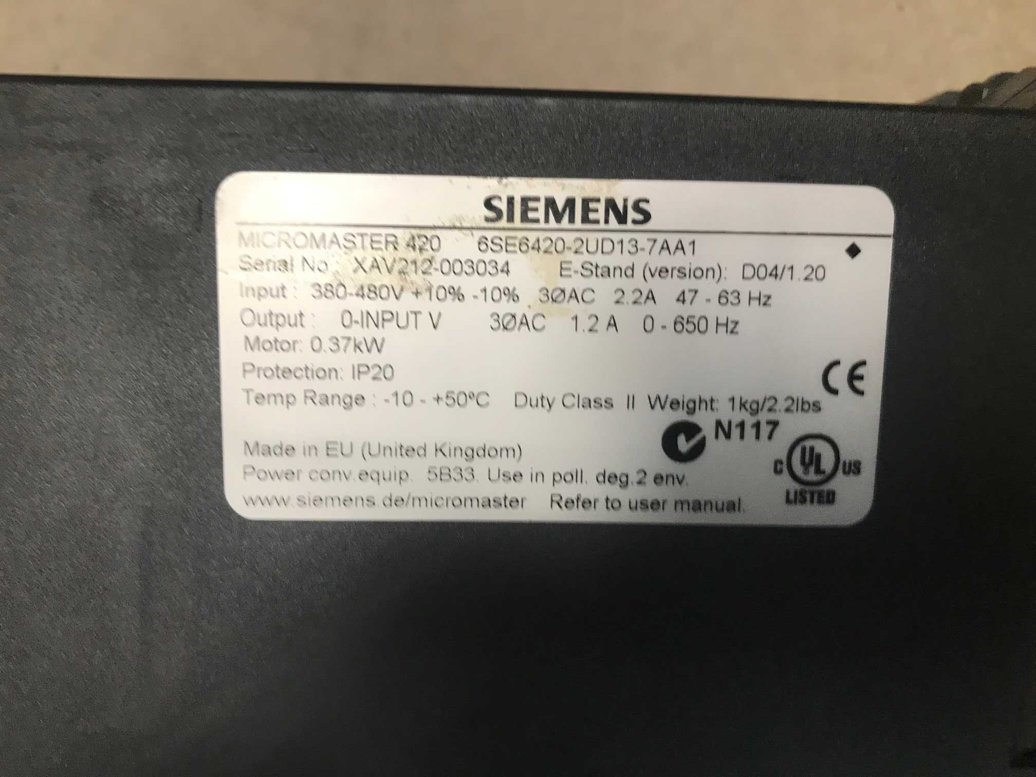 Честотен регулатор(инвертор) SIEMENS 0,37кw 400V AC