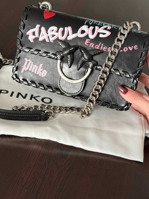Pinko Love Fabulous оригинална черна чанта