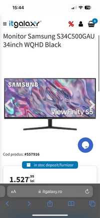 Monitor samsung 34’’ defect