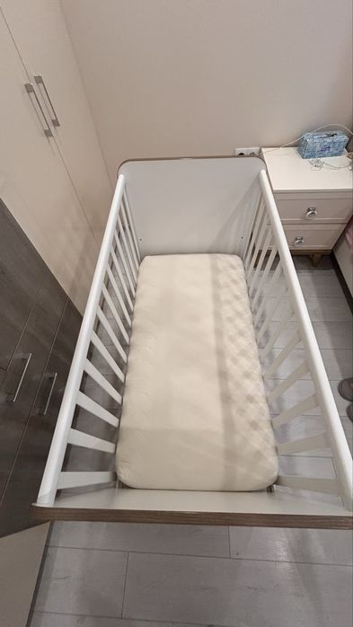 Детска дървена кошара с матрак