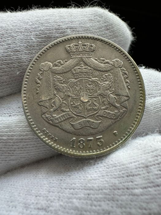 Moneda Romania 2 lei 1873