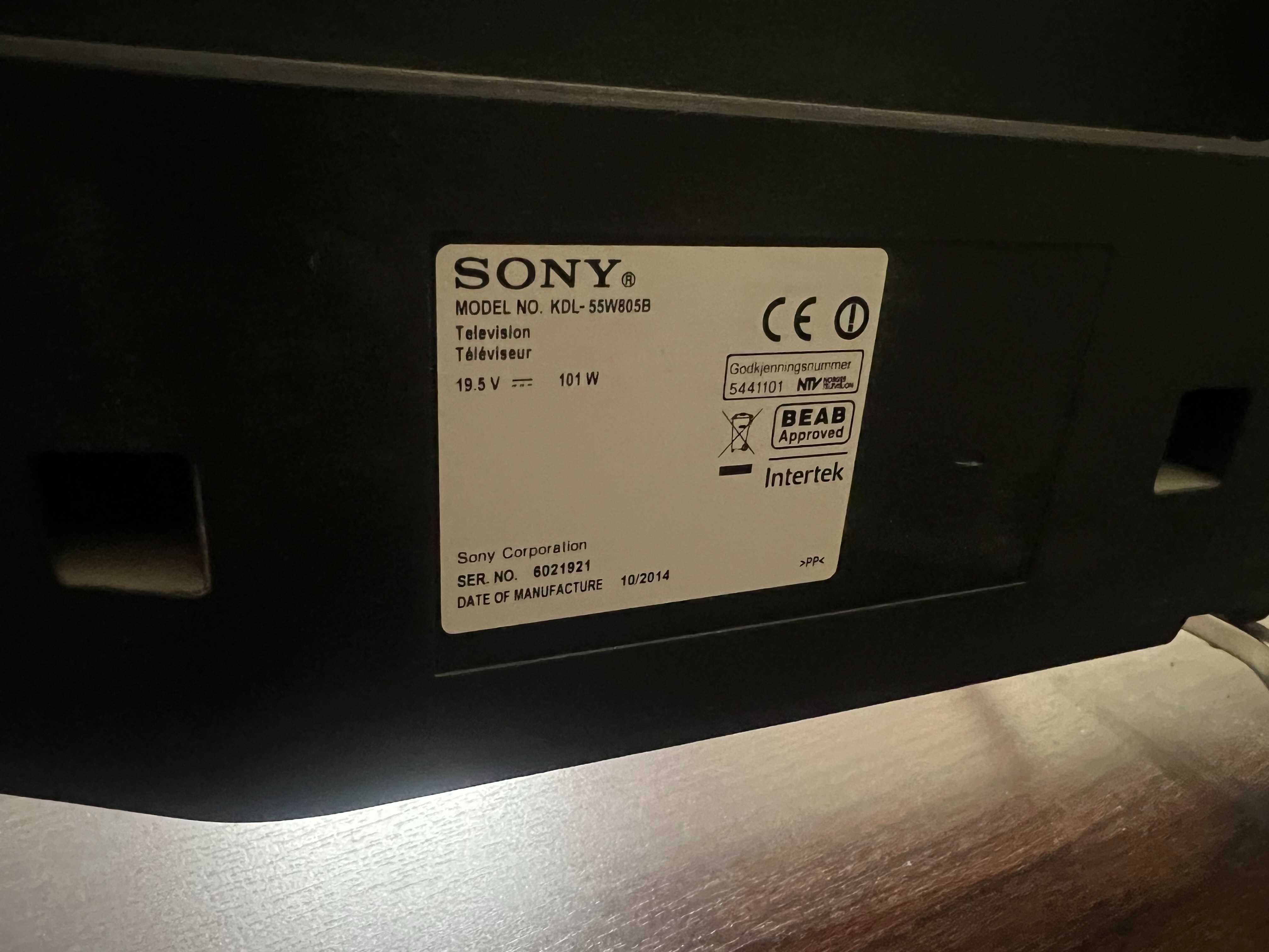 Смарт телевизор SONY KDL-55W805B 55 инча 138.8 см.