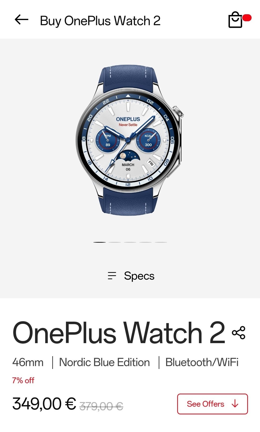 Oneplus watch 2 nordic blue