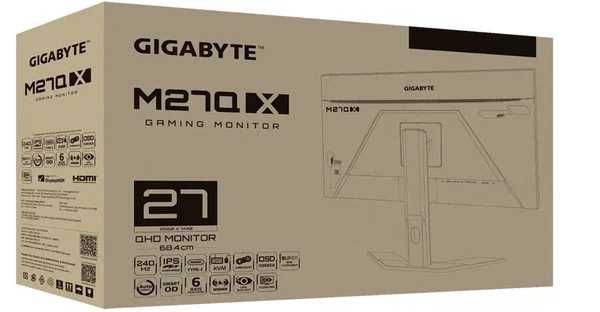 Gigabyte - M27Q X Gaming Monitor, 27-inch QHD (2560x1440) IPS, 240hz