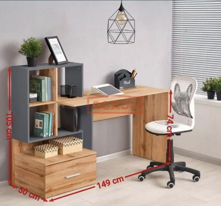 Birou gaming din stejar