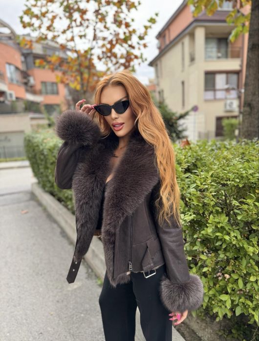 Палто яке от естествен косъм