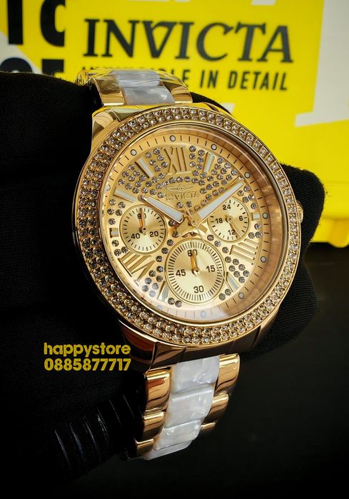 INVICTA Gold Pearl women 38 mm, Инвикта нов ръчен часовник