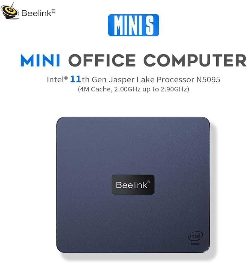 Mini PC Beelink Mini S,Intel N5095,8/256 GB SSD,Windows 11 Pro,sigilat
