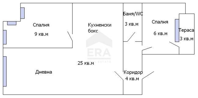Тристаен обзаведен апартамент под наем, в района на Генералите, Варна,