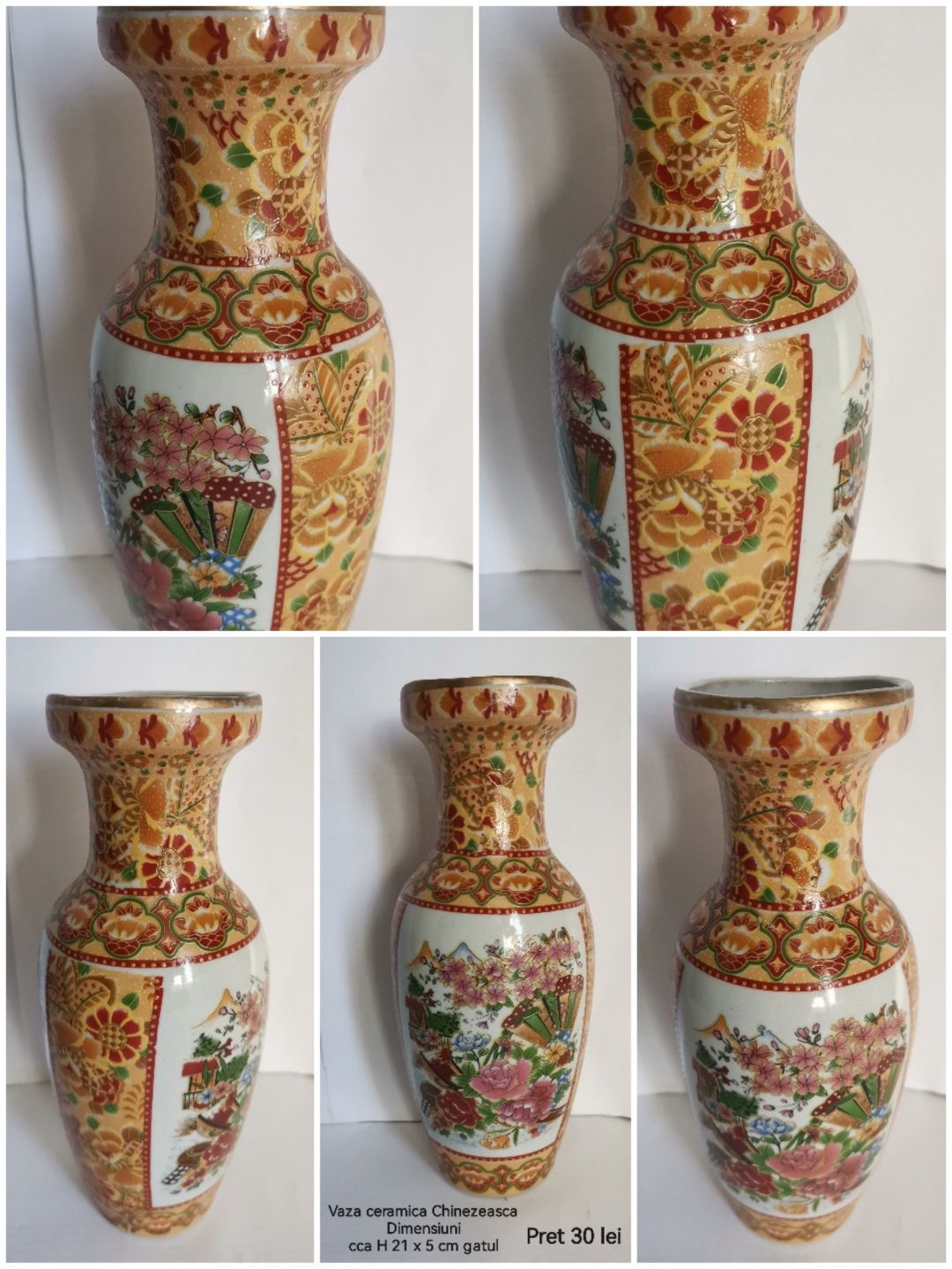 Vaza ceramica chinezeasca vas decorativ suport flor