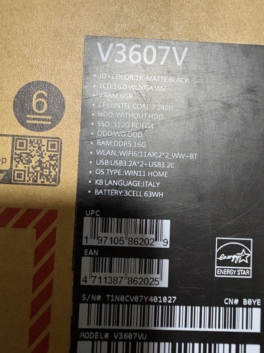 Laptop gaming Asus v3607vu nou