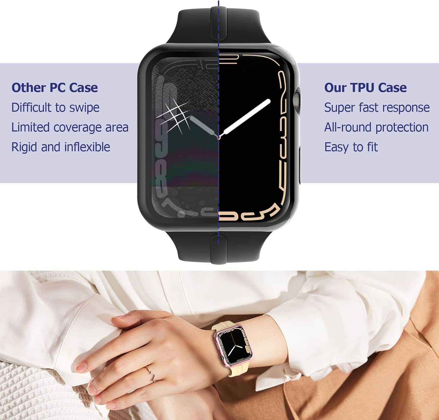 Carcasă protecție Apple Watch Seria 7 41 mm