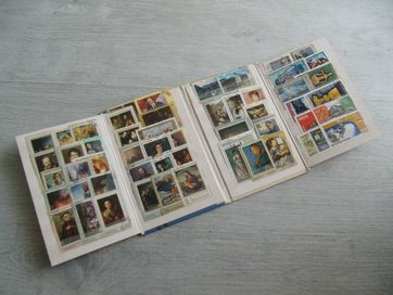 оф.7503 стар албум / класьор с 55 броя пощенски марки