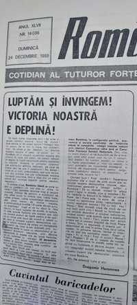 Ziar ROMANIA LIBERA din 24 decembrie 1989 - Revolutia Romana+Ian. 1990