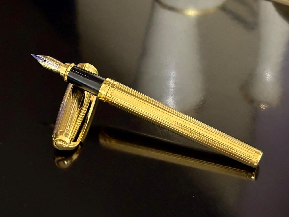 Stilou ST Dupont Olympio Gold Peniță Aur 18 Kt