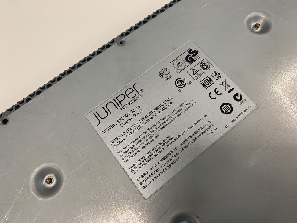 Managed Switch Juniper EX3300-24T PoE+ Управляем суич