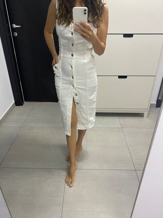 Rochie Zara alba denim