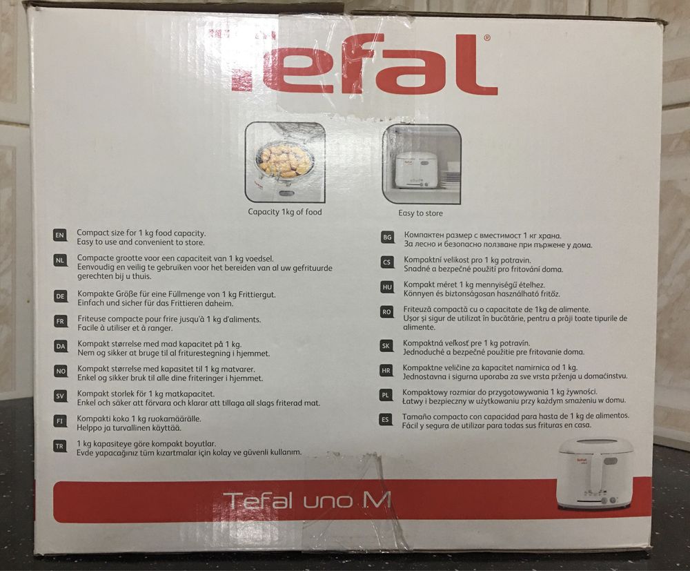 Friteuza Tefal, 1 kg, 1.8 L, 1600 W, 150-190 grade