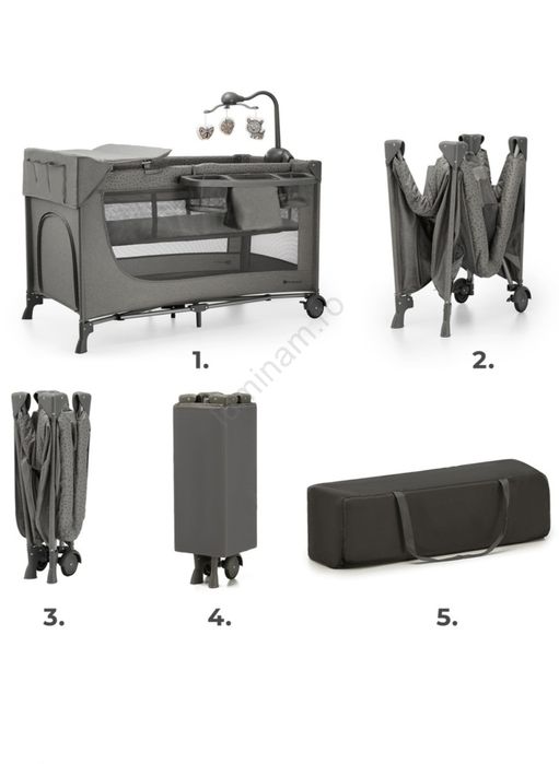 Kinderkraft Patut Travel Joy2cu Accesorii Dark ( Grey