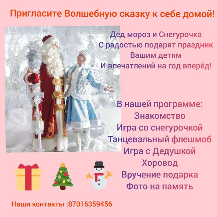 Дед Мороз и Снегурочка у Вас дома!