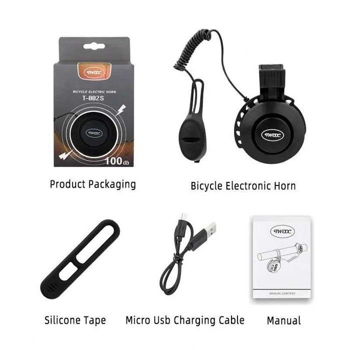 Sonerie electronica, claxon bicicleta, trotineta electrica, cu USB
