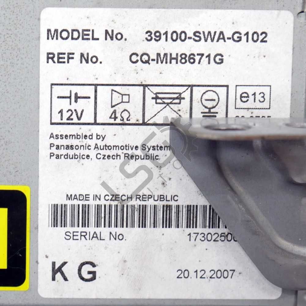 CD плеър Honda CR-V III 2006-2010 ID: 113250