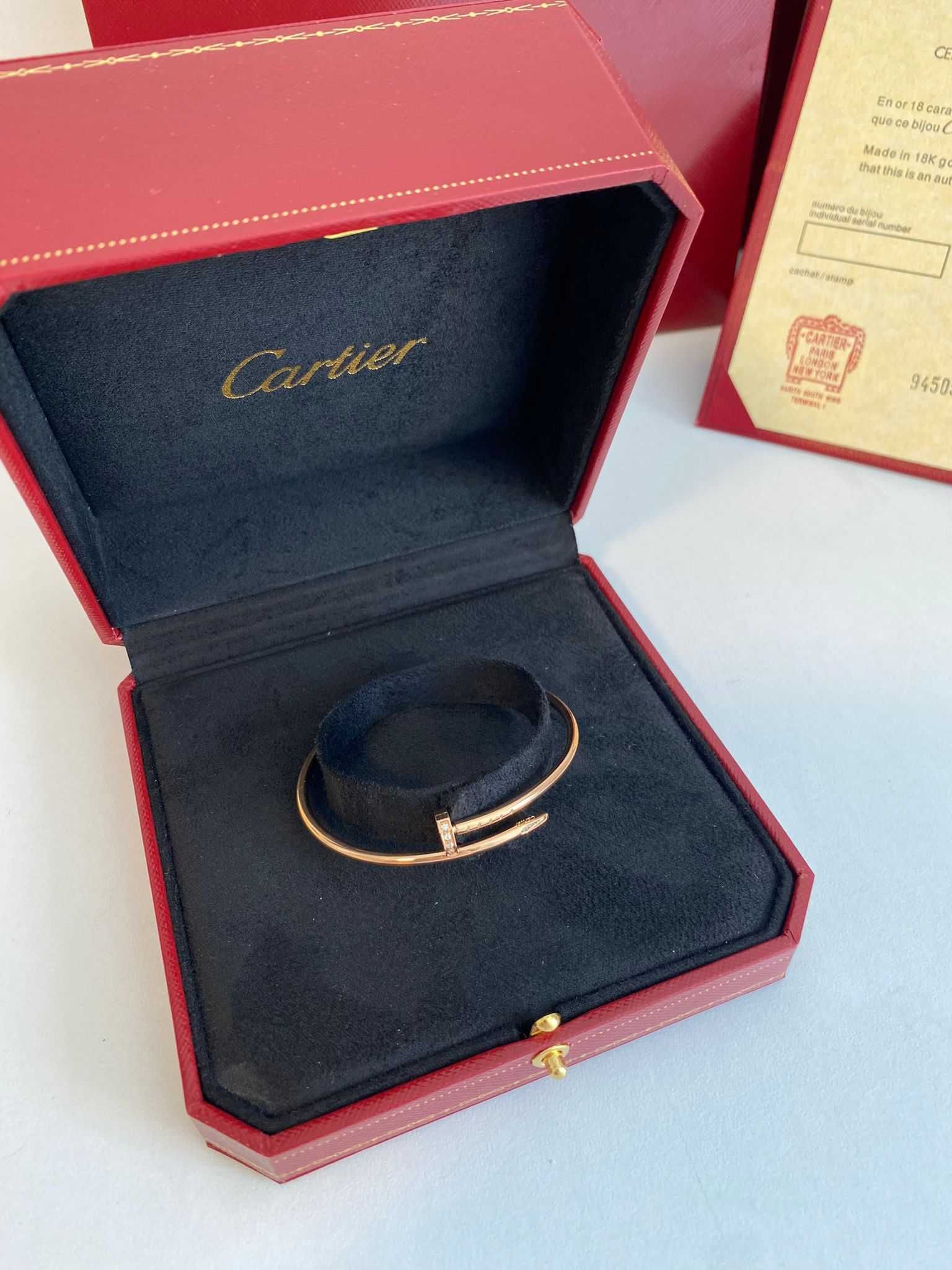 Brățară Cartier Juste un Clou Small 16 Aur Rose 24K Diamond cu cutie