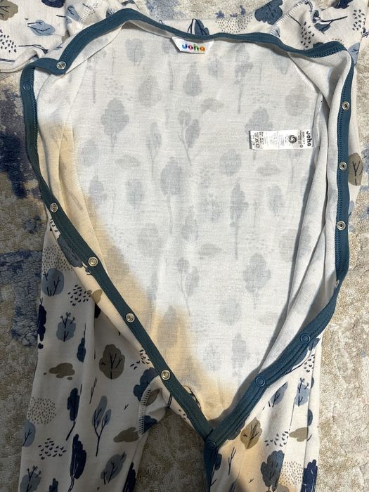 Overall Joha lână si bambus, 90 cm + 3 maiouri body cadou, H&M, 92