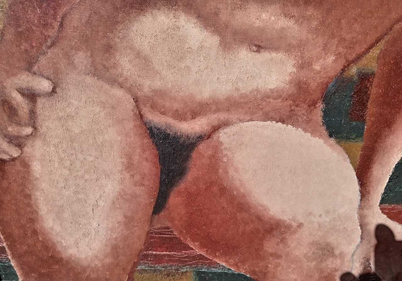 Tablou vechi - nud femeie - semnat Pierre Braun