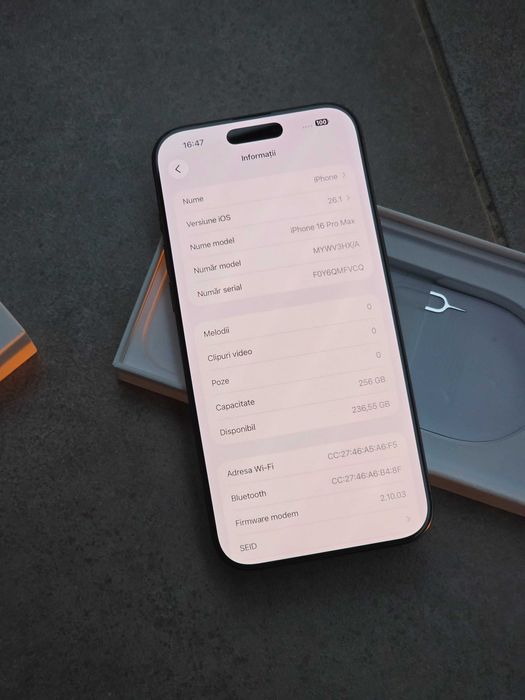 iPhone 16 Pro Max 256GB bateria 100%