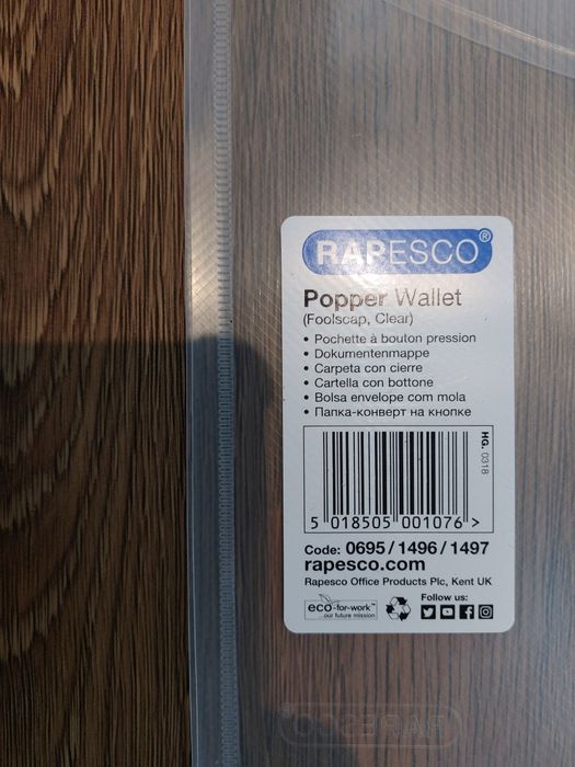 Mapă documente transparentă