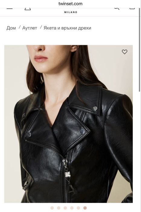 Дамско кожено яке Twinset