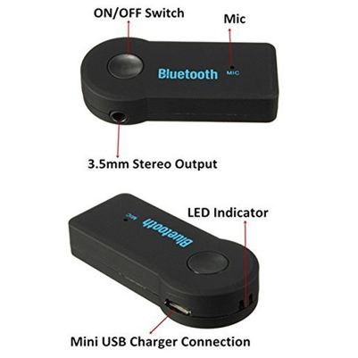 Bluetooth AUX приемник за телефон функция хендсфри