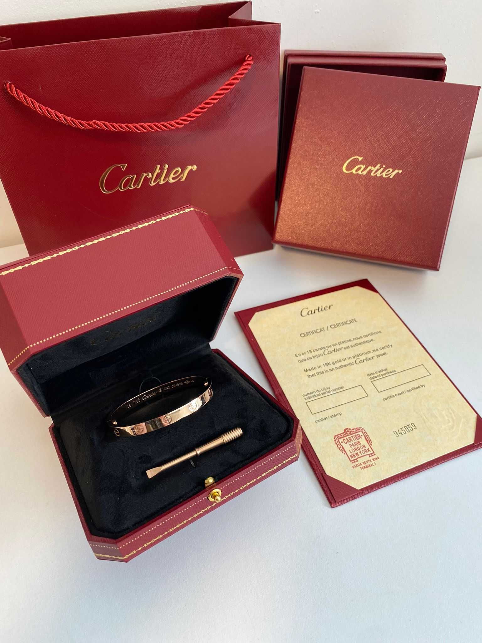 Brățară Cartier LOVE 21 din aur roz 750