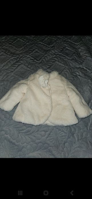 Blană albă fetițe mărimea 68-74