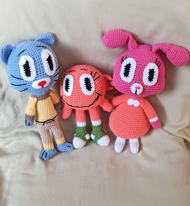 Плетени играчки на една кука-Дарвин и Гъмбол и дядо Буба