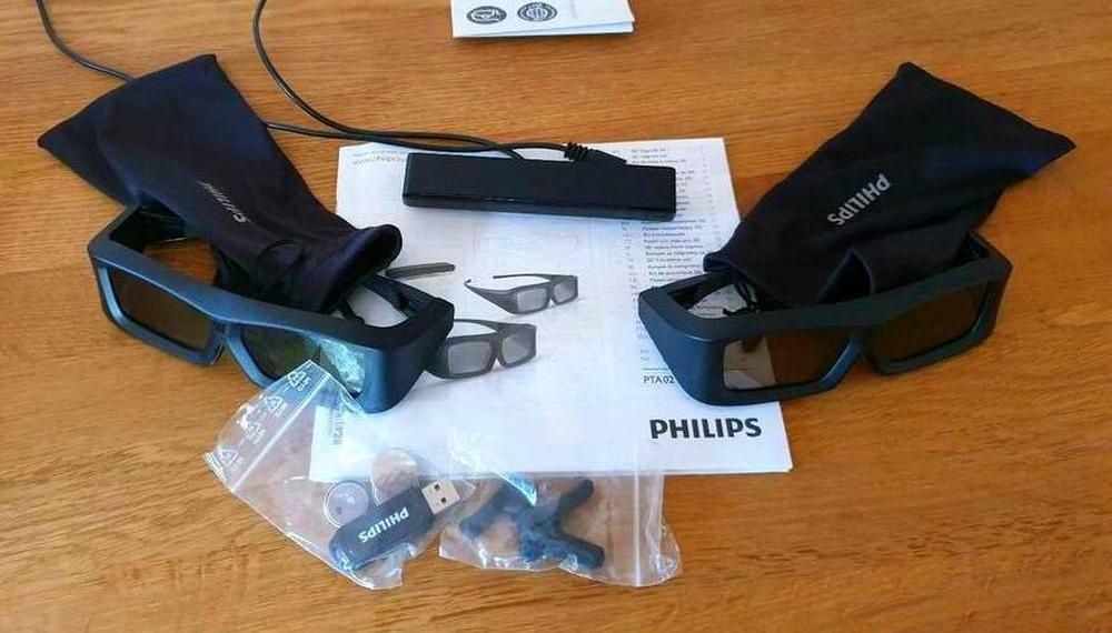 Ochelari 3D-Activ, Philips_PTA02 + Transmiterul în infraroșu.
