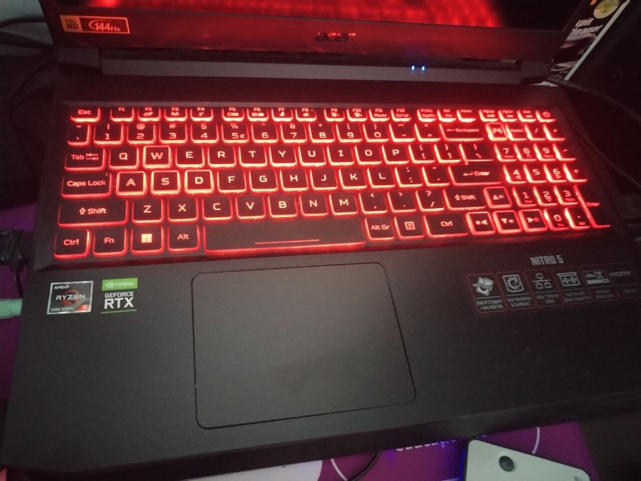 Laptop Gaming ACER Nitro 5,AMD Ryzen5 5600H,16GB RAM,RTX 3050