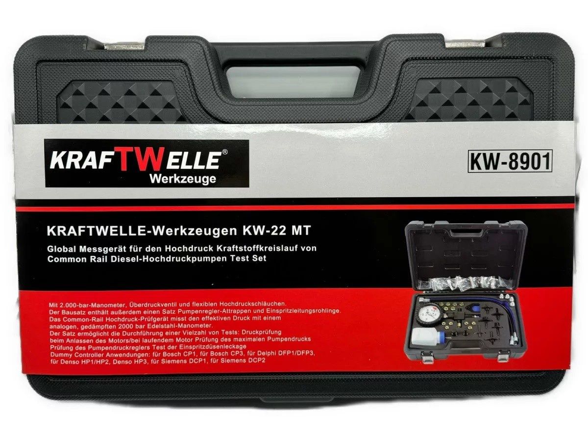 Тестер за високо налягане Common Rail KraftWelle KW-8901