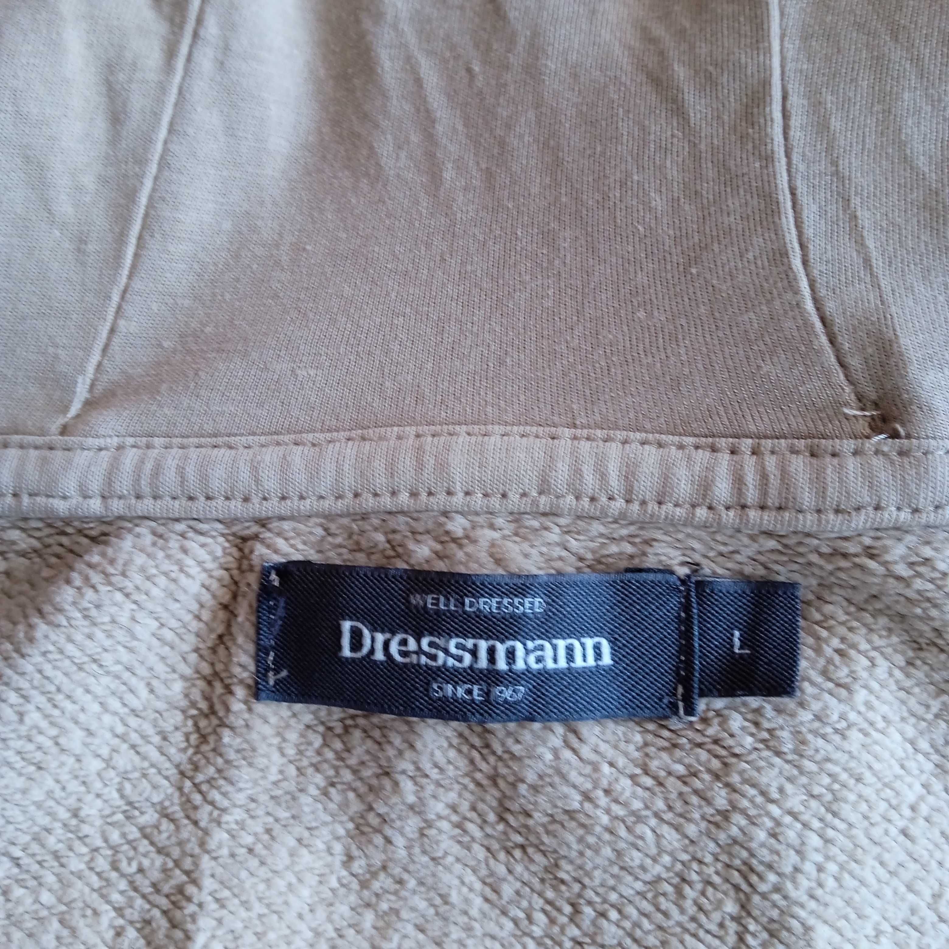 DRESSMANN L/XL BASIC HOODIE beige/melange суичър худи горница анорак