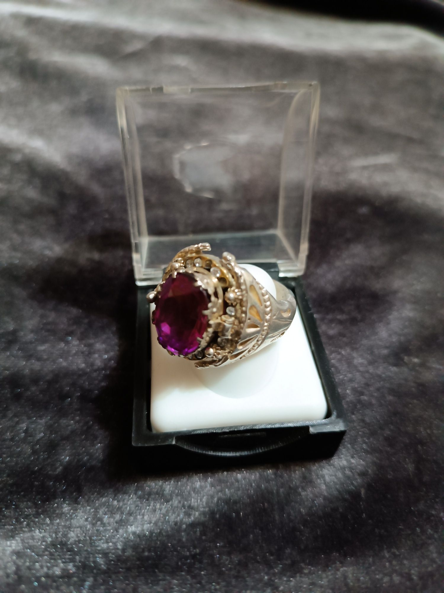 Старинный серебряный перстень 950 проба.