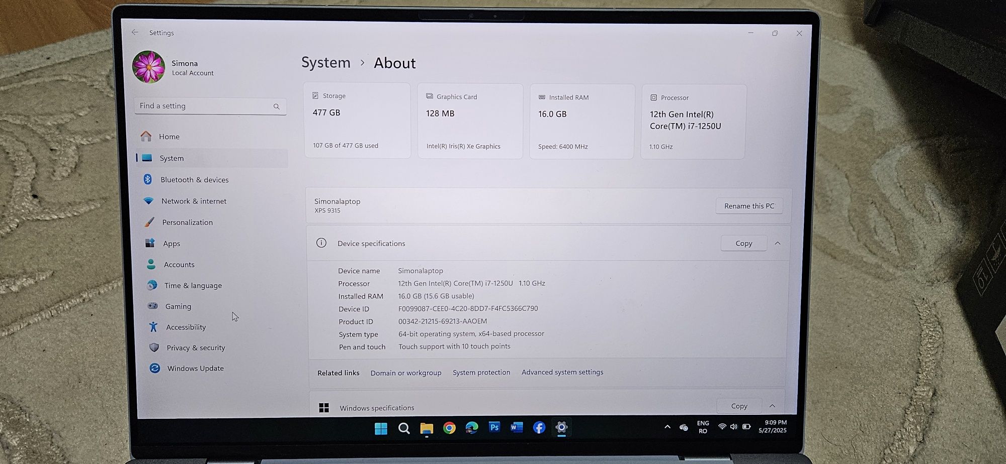 Laptop Dell XPS 13
