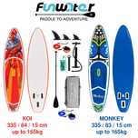 Надуваем падълборд FunWater MONKEY KOI paddle board SUP НОВ В КАШОН