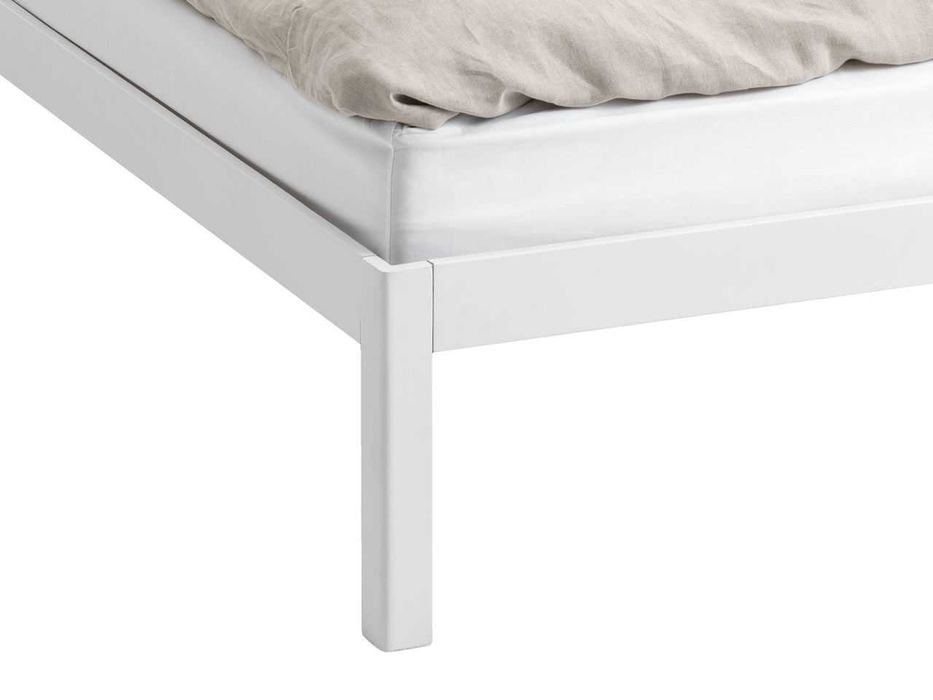 Cadru pat 90x200 cm alb metal