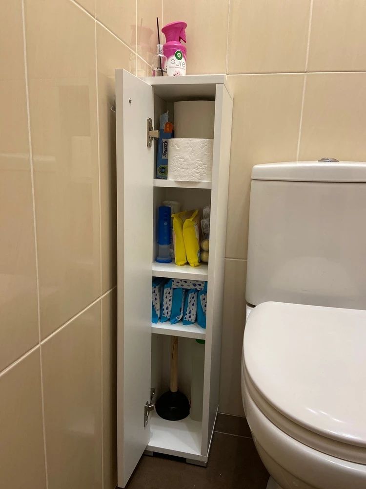 Узкий шкаф для ванной и туалета