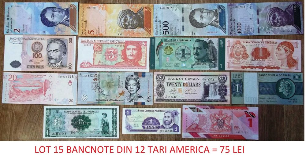 Bancnote impecabile, autentice, romanesti si straine de vanzare