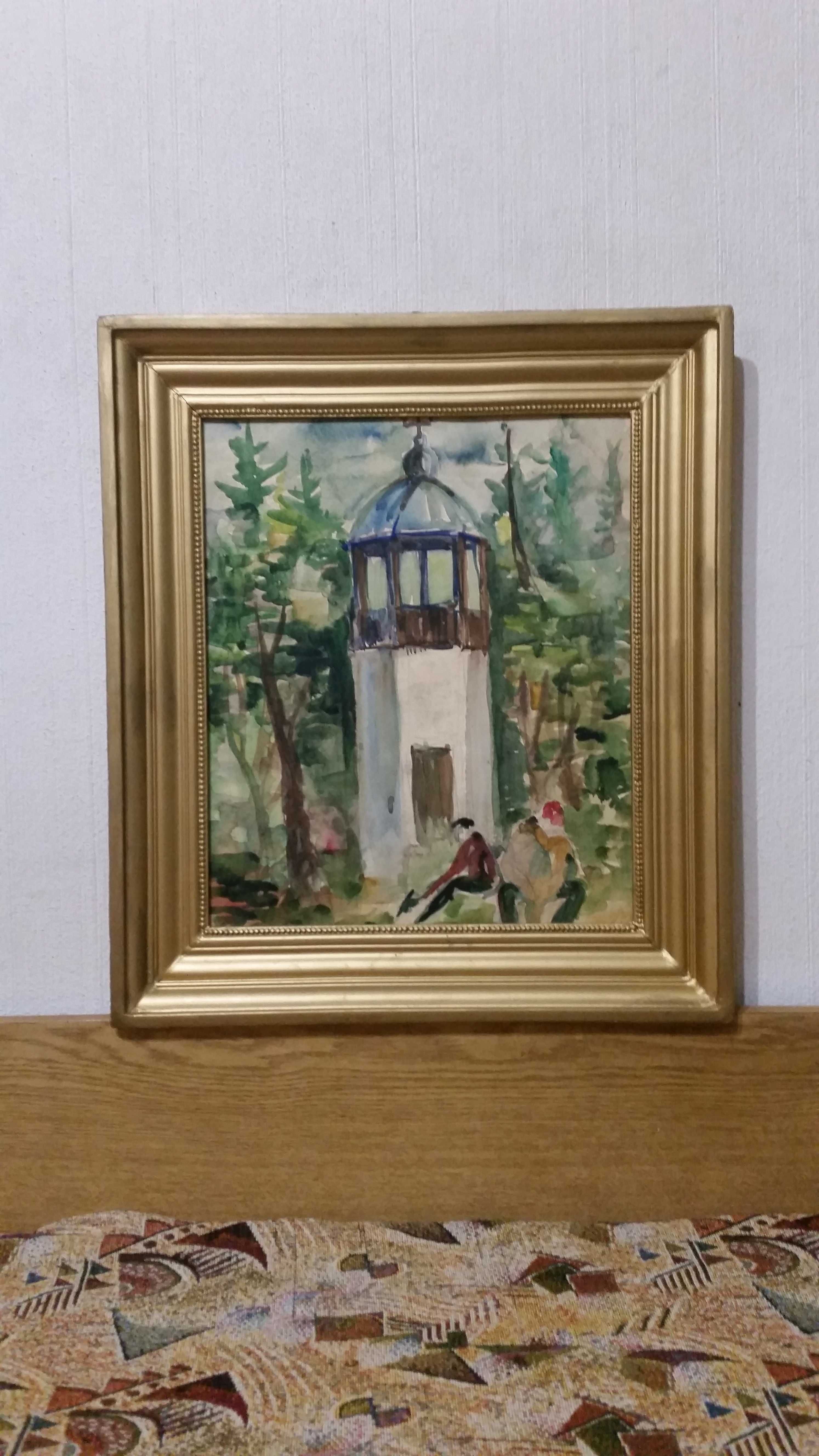 В гората. Красива картина, рисувана с акварел. Само за 29 лева.