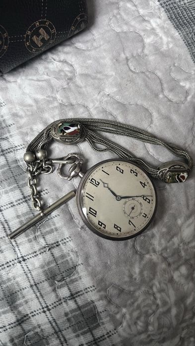 Ceas de buzunar CYMA Argint cu lant